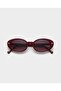 Burgundy Slanted Seldom Sunglasses Protected U400 Durable New Season Hit Glasses - 2