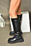 R610067009 Black Thick Soled Boots - 2