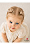 Dd432 Leather Mink Mini Crown Model Hair Clip Barrette (Set of 2) Baby Kids - 2