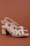 Women's Genuine Leather Classic Heeled Shoes Shhn.1136 Mink - 2
