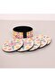 Muteber Natural Pearlescent Boxed 6-Piece Coasters - 6