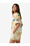X Şahika Ercümen - Riviera Themed Printed Linen Blend Short Sleeve Shirt - 3