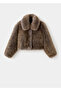 Fur-Like Crop Jacket - 3
