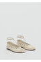 Cross Strap Leather Ballerina Shoes
