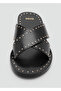 Studded Leather Sandals - 5