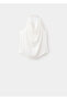 Satin blouse with drape collar - 3