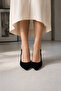 Women's Black Pointed Toe Thin Heeled Shoes Ankle Strap Stylish Daily and Special Occasion Model Trend - 5