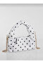 Women's White Black Polka Dot Hand and Shoulder Bag - 2