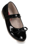 Barbe Patent Leather Bow Velcro Girls' Ballerina Shoes