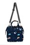 Thermal Insulated Waterproof Thermal Bag Food Carry Lunch Bag Navy Blue - 4