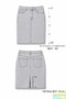 High Waist Denim Skirt for Women – Midi Length Denim Skirt with Back Slit, Casual & Office Stylish - 5