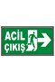 Phosphorescent Emergency Exit Sign - Photoluminescent - Right Direction