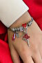 Silver Color Ballerina Figured Steel Bracelet - 3