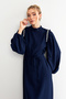 Nova Shoulder Detail Dress - Navy Blue - 2