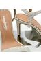 White Crystal Stone Bridal Evening Dress Shoes - 4
