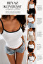 Women's Strappy Blouse Tank Top White Contrast - 4