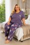 Women's Middle-Aged and Above Regular High Quality Large Size Modal Fabric Mom Pajamas Set 15094 - 4