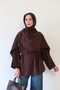 Women's Cape-Cut Waist-Tie Hijab Shirt