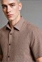 Boxy Fit Short Sleeve Checkered Burgundy Shirt H3727Ax26Sm - 6