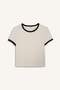 Slim Fit Crew Neck Sportsman Short Sleeve Ecru T-Shirt H9760Ax26Hs - 6