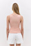 Ribbed Textured Flexible Basic Undershirt - 7