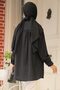 Buttoned Black Hijab Tunic 19026S - 3
