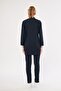 Hijab Navy Blue Lycra Women's Nurse and Doctor Uniform Scrubs - 6