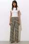 Comfortable Fit High Waist Wide-Leg Viscose Mix Women's Trousers