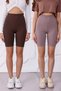 2-Pack Advantage Women's No-Show Extra Stretchy High Waist Biker Ribbed Short Shorts Leggings