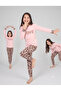 Girls' Cotton Elastane Fabric Pajama Set 9160 - 2