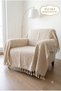 Cotton Woven Natural Armchair-Couch Cover 2 Pieces 145X180 Beige