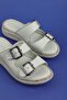 Genuine Leather Comfort Sole Comfortable Daily Slippers Imk.2103 Mint - 2