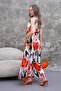 Women's Patterned Sleeveless Belted Jumpsuit 250587 - - 5