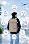 Xyz Series Tr-100C Cabin Size, In-Flight, Ergonomic, Tablet Compartment, Travel, Suitcase, 15-18 Inch Compatible Laptop Backpack – Camel - 2