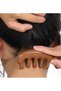 Authentic Green Sandalwood Gua Sha Comb Head Massager body, neck Wooden Head Scalp Massager comb, Anti-Static Detangler Portable Hairs Brush with Wide Teeth for Men, Women Stimulate Blood Circulation - 6