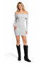 Gray Melange Madonna Collar Slim Fit Camisole Mini Dress