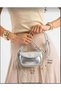 Women's Mini Size Adjustable Strap Knot Detail Shoulder and Crossbody Bag Silver (15*13 cm) - 3
