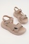 Women's Beige Color Velcro Comfortable Smart Padded Poly Sole Sandals -Lightweight Sandal Expedition2035 - 3
