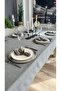 Pearl Velvet Textured Tablecloth Gray (Napkins Not Included) - 6