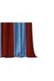 Burgundy Blue Champion Double Winged Children's Room Background Curtain - 2
