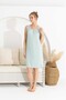 Combed Cotton Wide Strap Dress with Lace Detail - 2