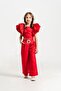 Ruffle Sleeve Blouse Pants Set - 2