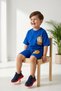 Boys' Summer Shorts Suit Blue Color 2-Piece Set Cotton - 3