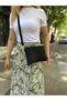 Women's Black Colored Satin Fabric Adjustable Crossbody and Hand Strap Portfolio, Clutch Bag - 3