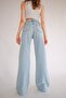 Sindy Women's Light Blue High Waist Washed Wide Leg 90's Jeans Fit Fit Trousers - 2