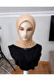 Beige Tenk Scarf Type Shawl Model Ready-Made Veil Ready-Made Shawl Ready-Made Turban - 2