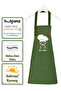 Kitchen Apron Set of 2 Stain-Proof Water Repellent Fabric Chef Apron with Dowry Pocket Khaki & Brick Color Apron - 4