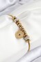 316L Steel Zircon Stone Eye Charm Model Gold Color Women's Bracelet