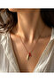 Red String Gold Fish and Dorica Beaded Red Ribbon Charm Necklace - Does Not Tarnish