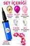 Birthday Balloon Combination 15 Chrome Gold - 30 Fuchsia - 30 Macaroons Pink + Chain + Adhesive + Pump - 2